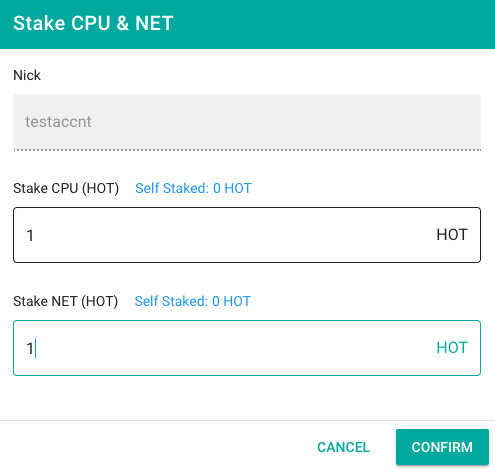 STAKE CPU&NET